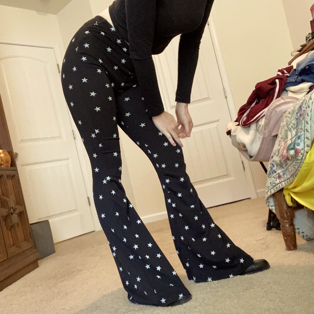 Space Girl Star Flare Pants